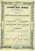 Caisse des Mines et des Charbonnages, Paris/London - 1856