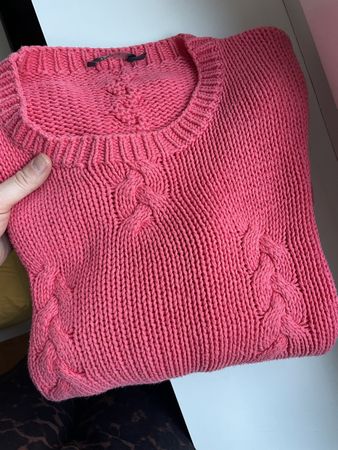 Vintage Strickpullover, Gr. L, rosa/pink/Lachs