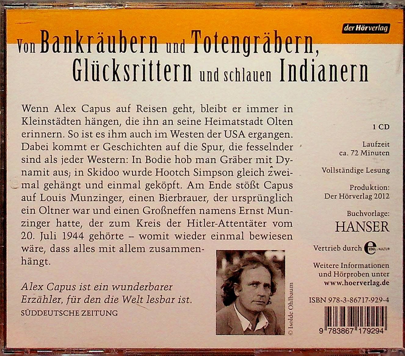 Hörbücher: CD Hörbuch Alex Capus liest Skidoo – Gebraucht aus Reitnau von Zaomir 1