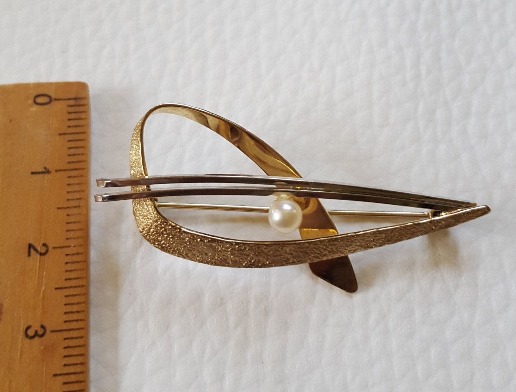 Spille & Fermagli: Gold Broche Mit Perle – Usato da Wald ZH venduto da Dasilver 6