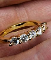 Bague argent avec diamants de moissanite de 0,5 ct GRA