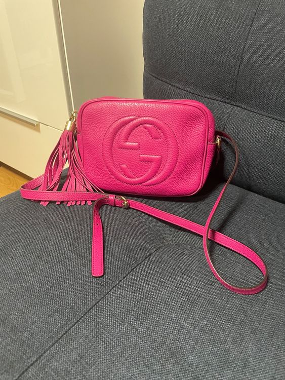Pink Gucci Soho Disco Rot Gucci Soho Leder Clutch Rosa