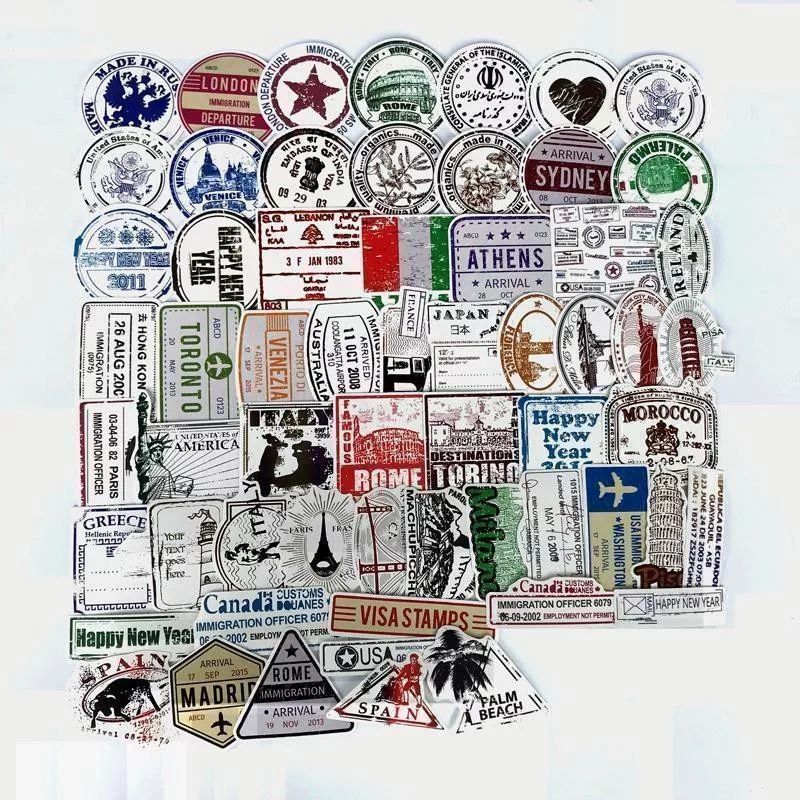 Autocollants: 2x 60 Stk.Visa Stempel Aufkleber – Neuf avec emballage d'origine à Winterthur par Neilpryde01 2
