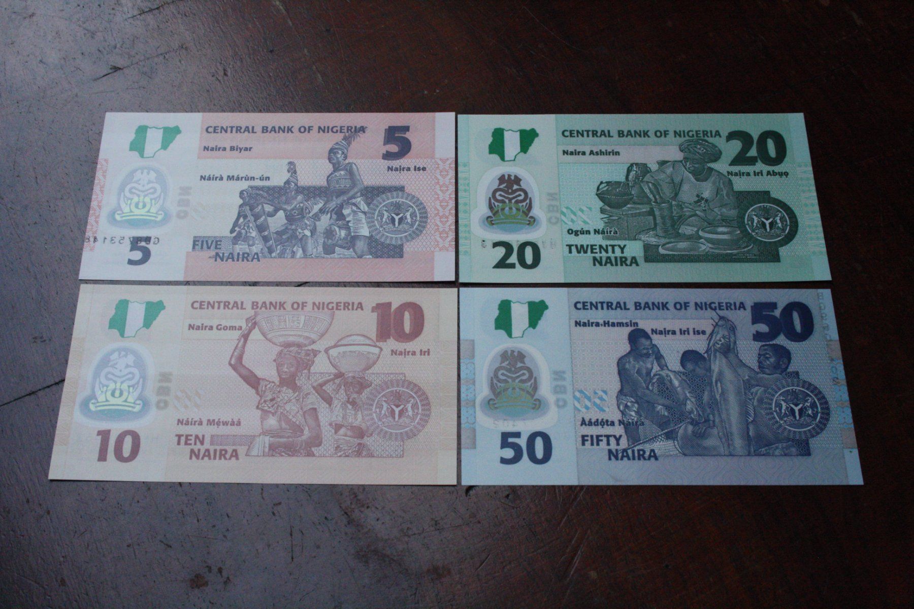 Banconote: UNC Nigeria 5/10/20/50 polymère – Nuovo (secondo la descrizione) da Cormondrèche venduto da her_7wxr 1
