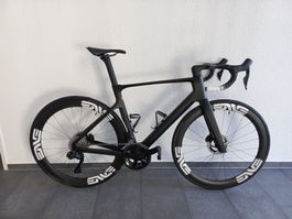 Carbon-Rennrad, Shimano 105 Di2, Gr. M/54, Räder Carbon 50mm