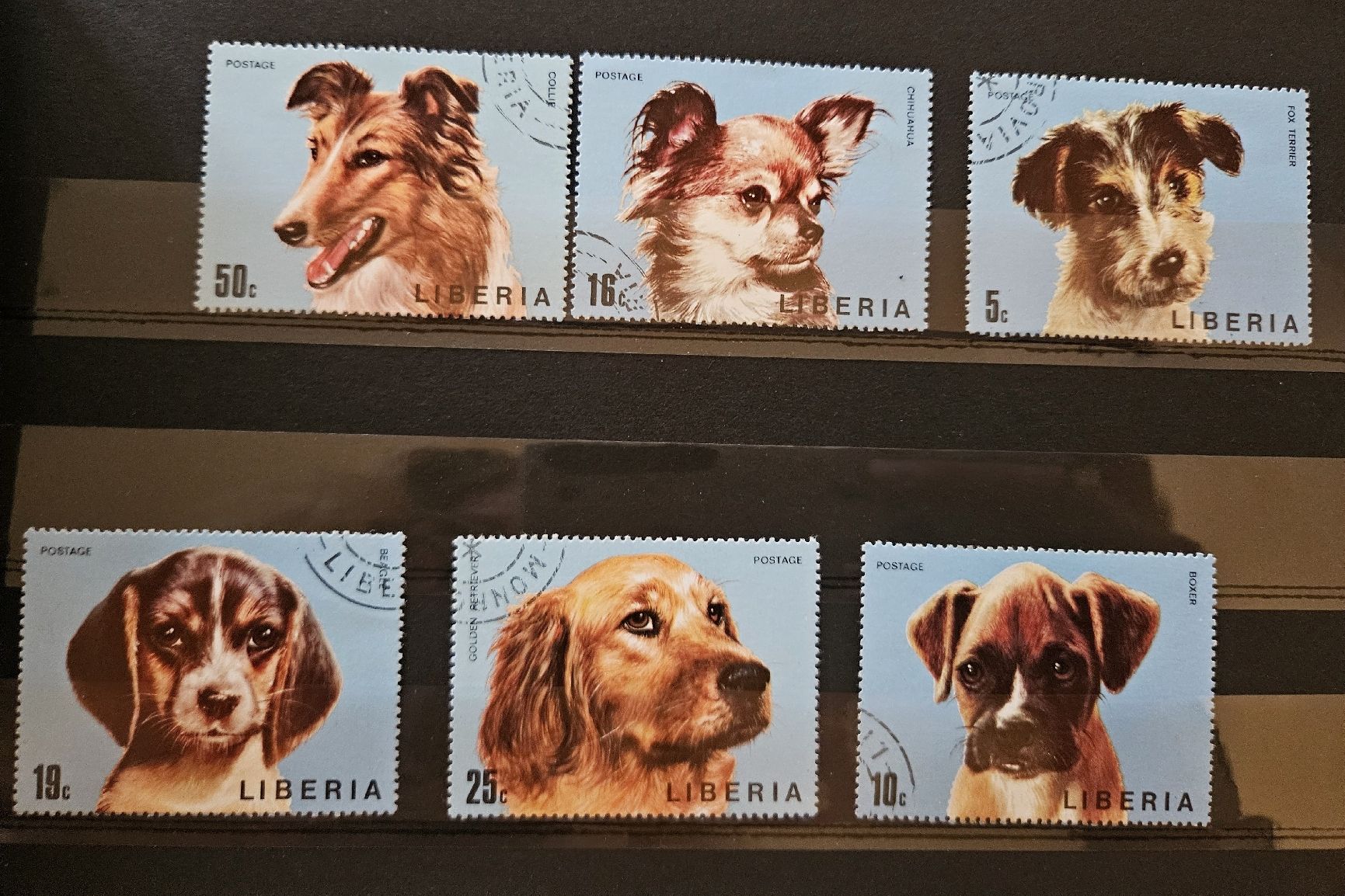 Tutti i francobolli: Briefmarken Liberia Hunde 6 Stk. diverse Werte – Usato da Heimenschwand venduto da chr_p2jp