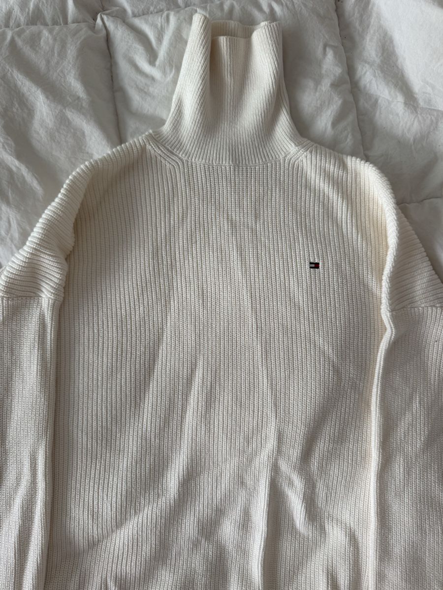 Tommy Hilfiger Maglioni & Felpe: Pull Col Roulé Tommy Hilfiger Crème Taille M Bon État – Usato da Genève venduto da lejardindesvetements 1