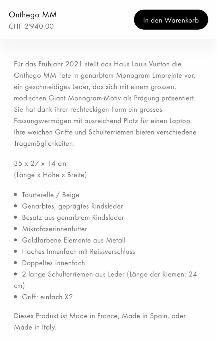 Louis Vuitton Borse da donna: Louis Vuitton Onthego MM – Usato da Volketswil venduto da Flower_18 9