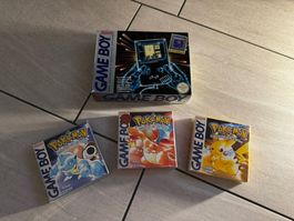 Nintendo Game Boy inkl. Pokemon Blau, Rot und Gelbe Edition