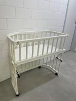 Beistellbett weiss verstellbar mit Rollen