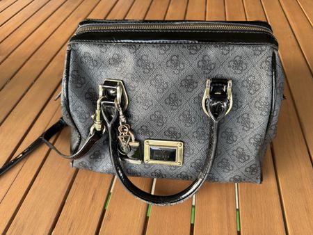 Guess Monogram Satchel Handbag