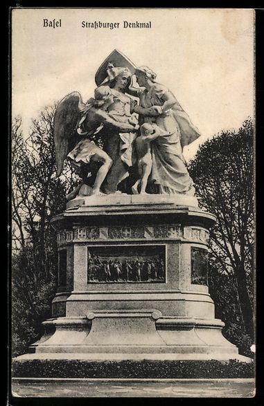Cartoline postali: AK Basel, Strassburger Denkmal – Usato da Berlin venduto da bartko-reher