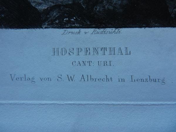Incisioni: Hospental Uri Gotthard – Usato da Risch venduto da Rischli15 2