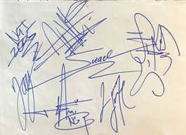 Negative Glam-Rock Autogramm signiert Karte 20x30cm