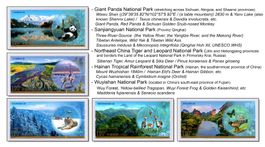 China 2022 Nationalparks Berge Schneeleopard Panda Tiere **