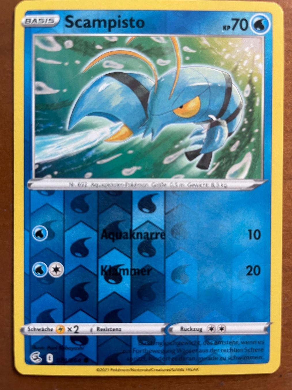 Pokémon Carte collezionabili: Pokemon Scampisto Reverse (Versand gratis) – Nuovo (secondo la descrizione) da Chur venduto da Angerson