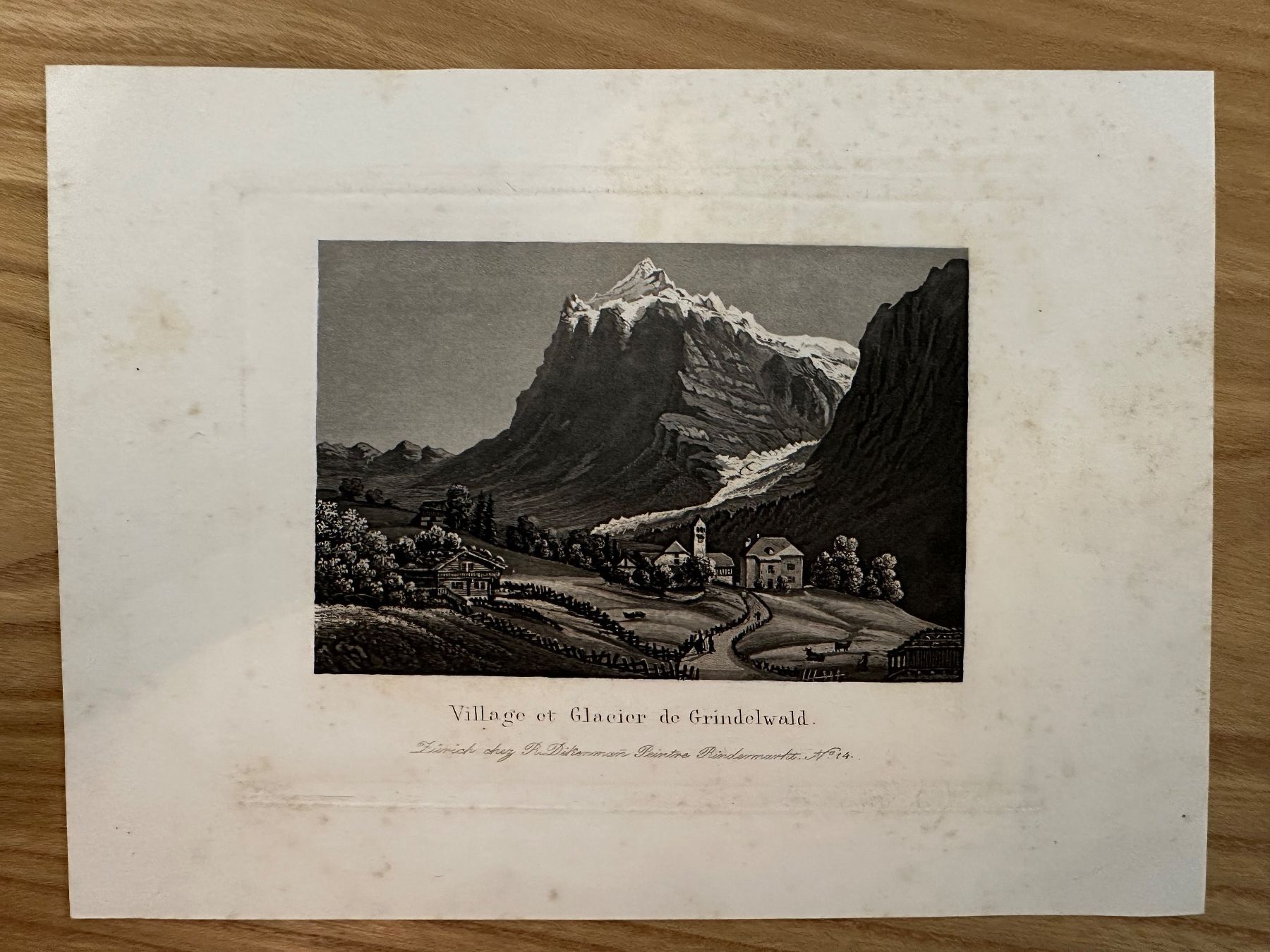 Incisioni: Grindelwald Aquatinta Dikenmann – Usato da Oberuzwil venduto da Crystall0 1