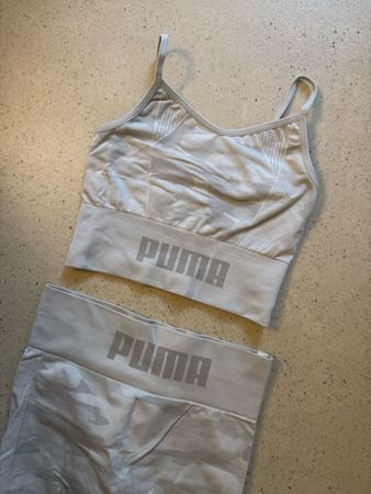 Puma Top und Tights Set Grau Grösse XS