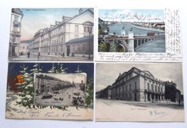 Basel Stadttheater 1904; Bahnhofstr.1902, Rheinbrücken 1903