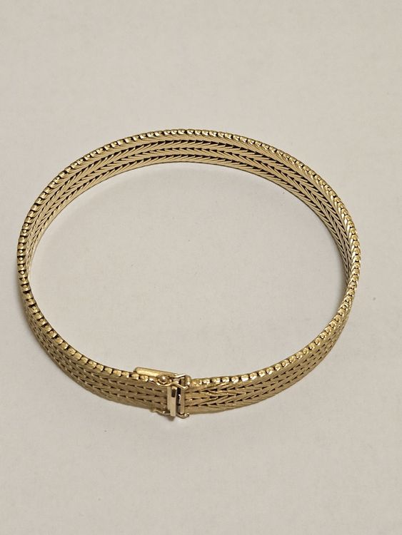 Bracelet Jonc Plaqué Or Multicolore - Bijou Fantaisie Bohème Chic 70's - Longueur Réglable 19-20 Cm