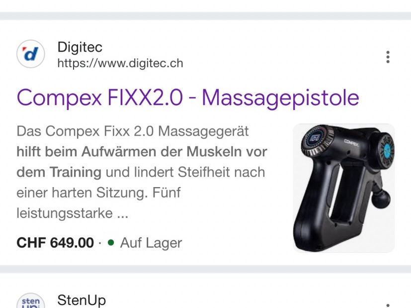 Dispositivi per massaggi: Compex FIXX 2.0 Massagepistole mit 5 Aufsätzen neu – Nuovo e nell'imballaggio originale da Feldbrunnen venduto da anj_xw86 2