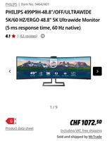 Philips 49" SuperWide Curved Monitor – USB-C Docking