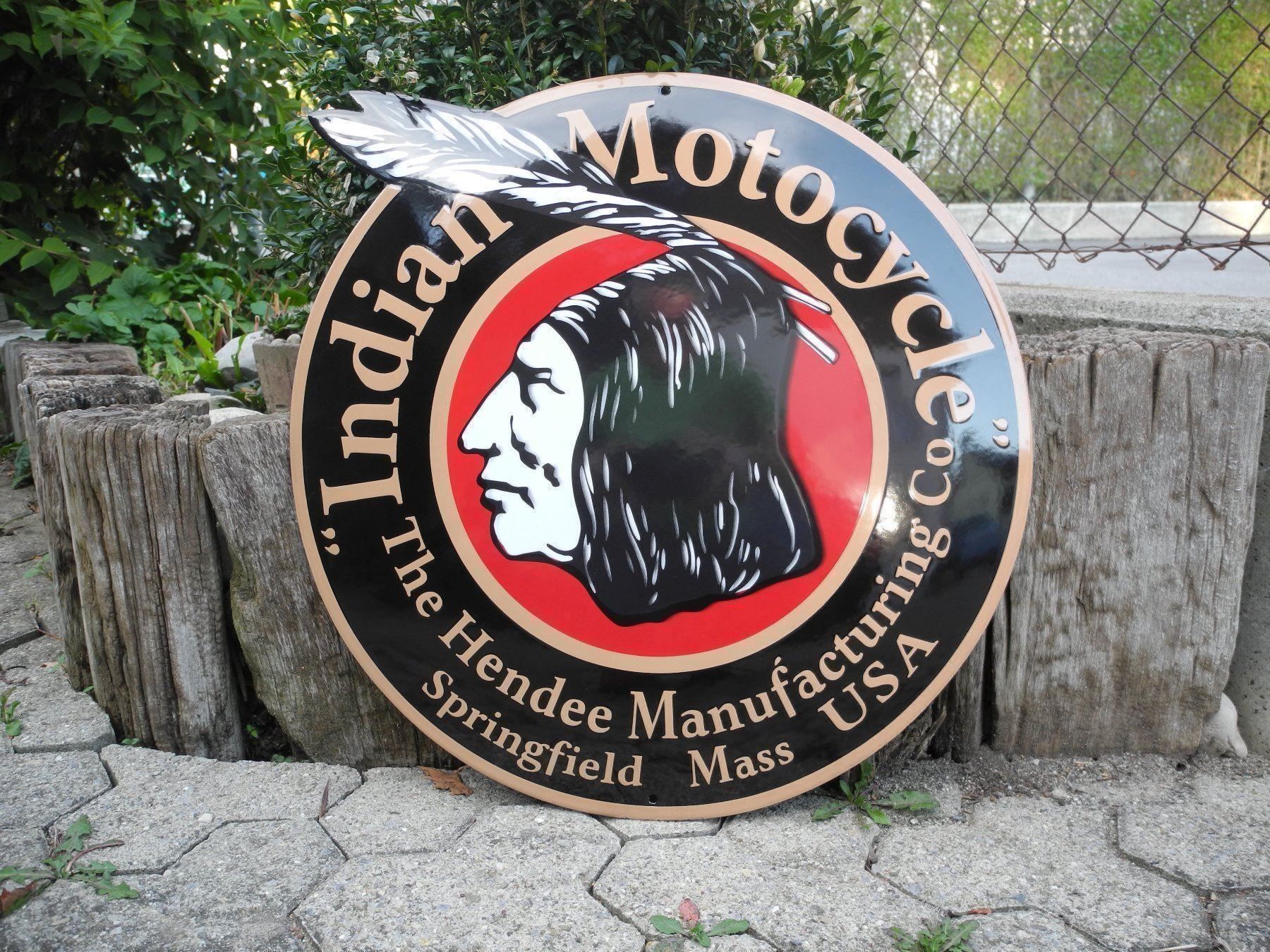 Indian Motorcycle Schilder: INDIAN MOTOCYCLES EMAILSCHILD – Neu (gemäss Beschreibung) aus Reinach AG von Huckleberrysix 1