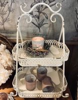 Shabby Chic Etagere, Vintage Deko Tablett, 2er Set