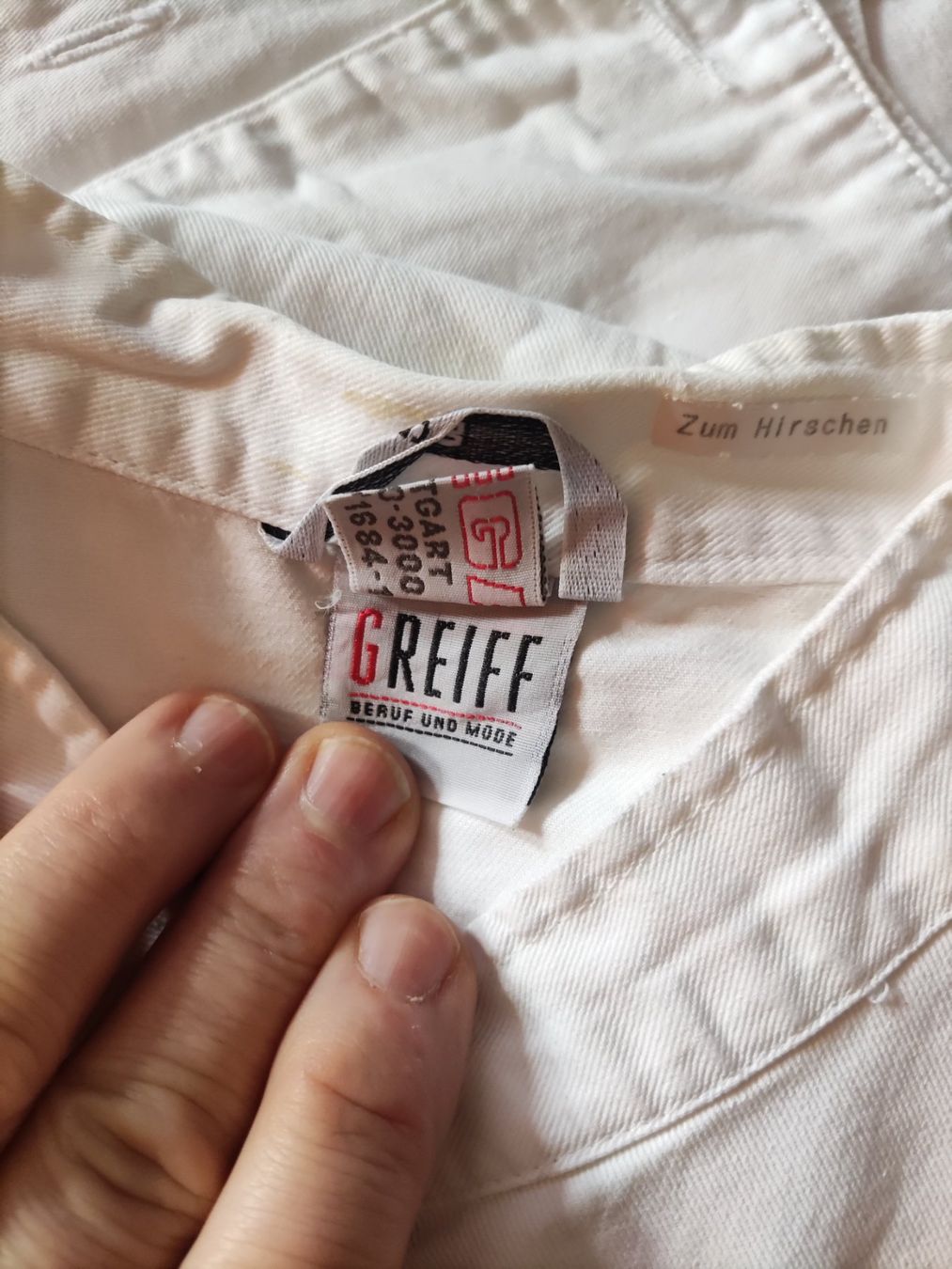 Camicette: Weisse Kochjacke oder Bluse langarm, weiss  60 gross – Usato da Spreitenbach venduto da lucius2024 3