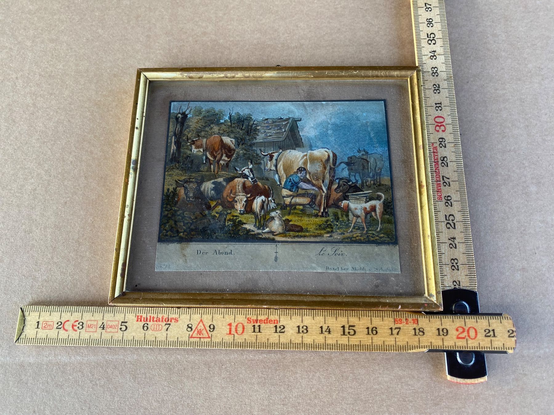Campanacci mucche: schönes antikes Senntum Bild / Stich – Usato da Feldbach venduto da Olive1 9