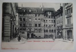 Luzern Weinmarkt Hotel des Balances  belebt, nicht gelaufen
