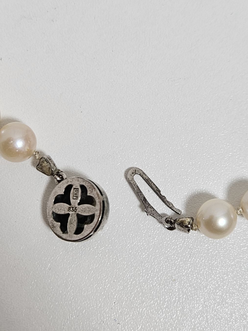 Perle (finte): Perlenkette 835 Silber Verschluss  – Usato da Schlieren venduto da Bestleo 4