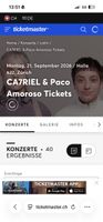 CA7RIEL & Paco Amoroso Tickets, 21.09.2026, Zürich