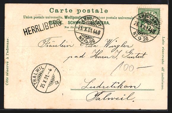 Cartoline postali: Passepartout-Lithographie Basel, Gross-B – Usato da Berlin venduto da bartko-reher 1
