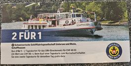 Bon 2 für 1 Tageskarten Untersee und Rhein Schaffhausen