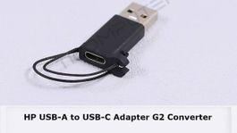 HP USB A zu USB C Adapter G2 - Schwarz NEU