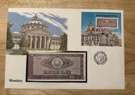 Banknoten Brief Rumänien 10 Zece Lei