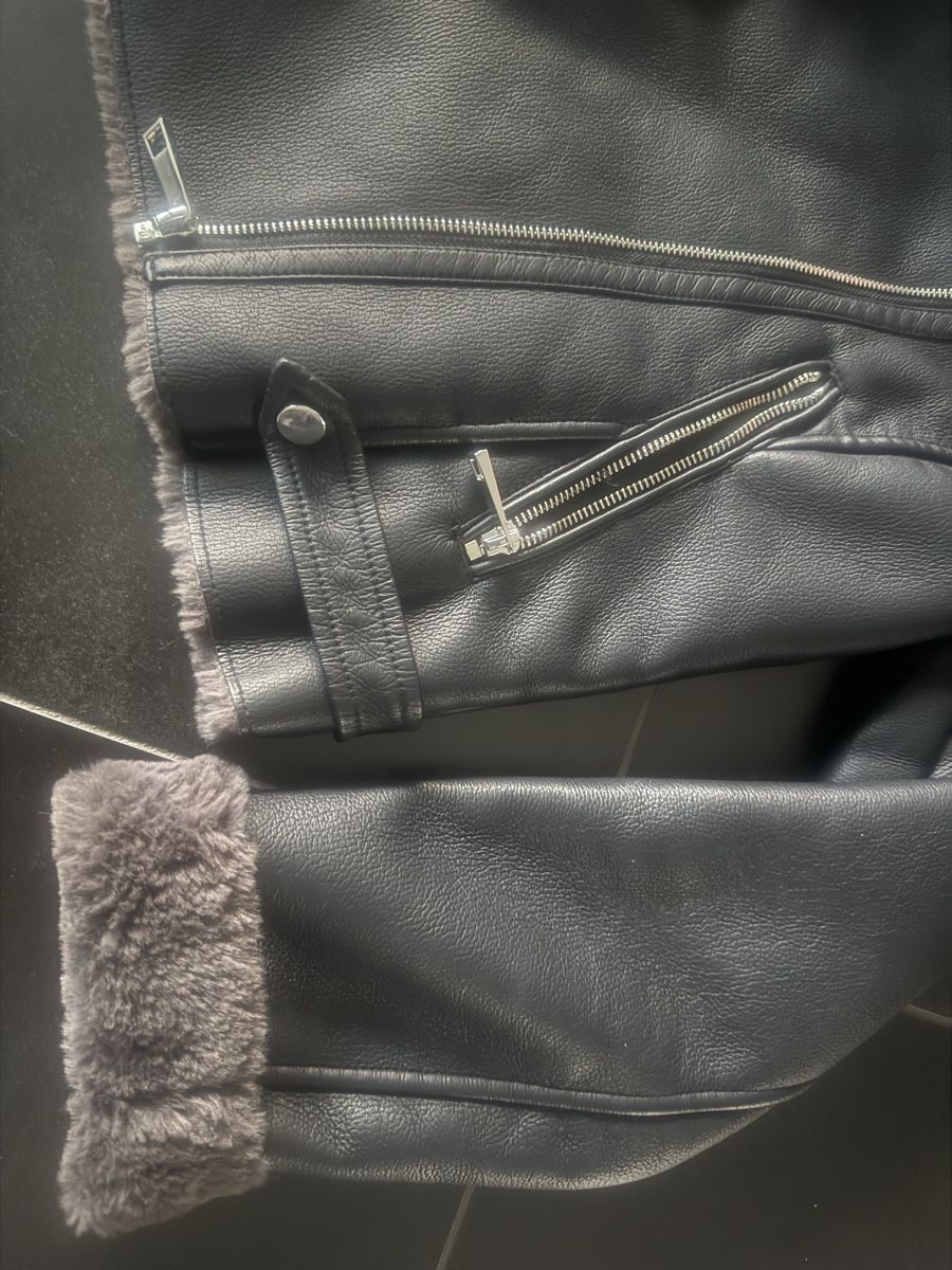 Mango Giacche: MNG Leder Jacke, Kunstleder mit Teddyfutter, Gr. S – Nuovo (secondo la descrizione) da Bilten venduto da and_6hjn 4