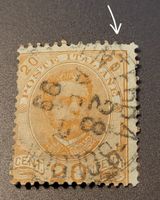 Italien alte briefmarke abart dezentriert