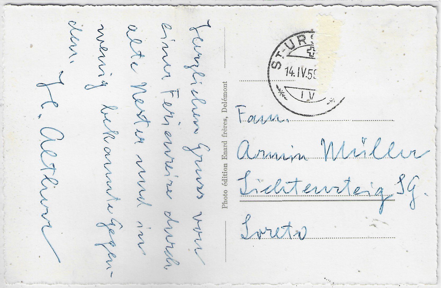 Ansichtskarten: St. Ursanne et le Doubs – Gebraucht aus Ettingen von Kartenplanet 1