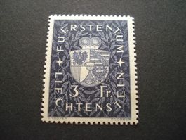 Liechtenstein alte 3.- Marke *