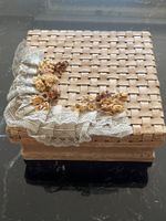 🌾 Boîte Vintage Artisanale Carton Années 1970 Dentelle