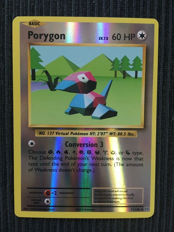 Pokemon Porygon Reverse Holo xy Evolutions (Neu (gemäss Beschreibung ...