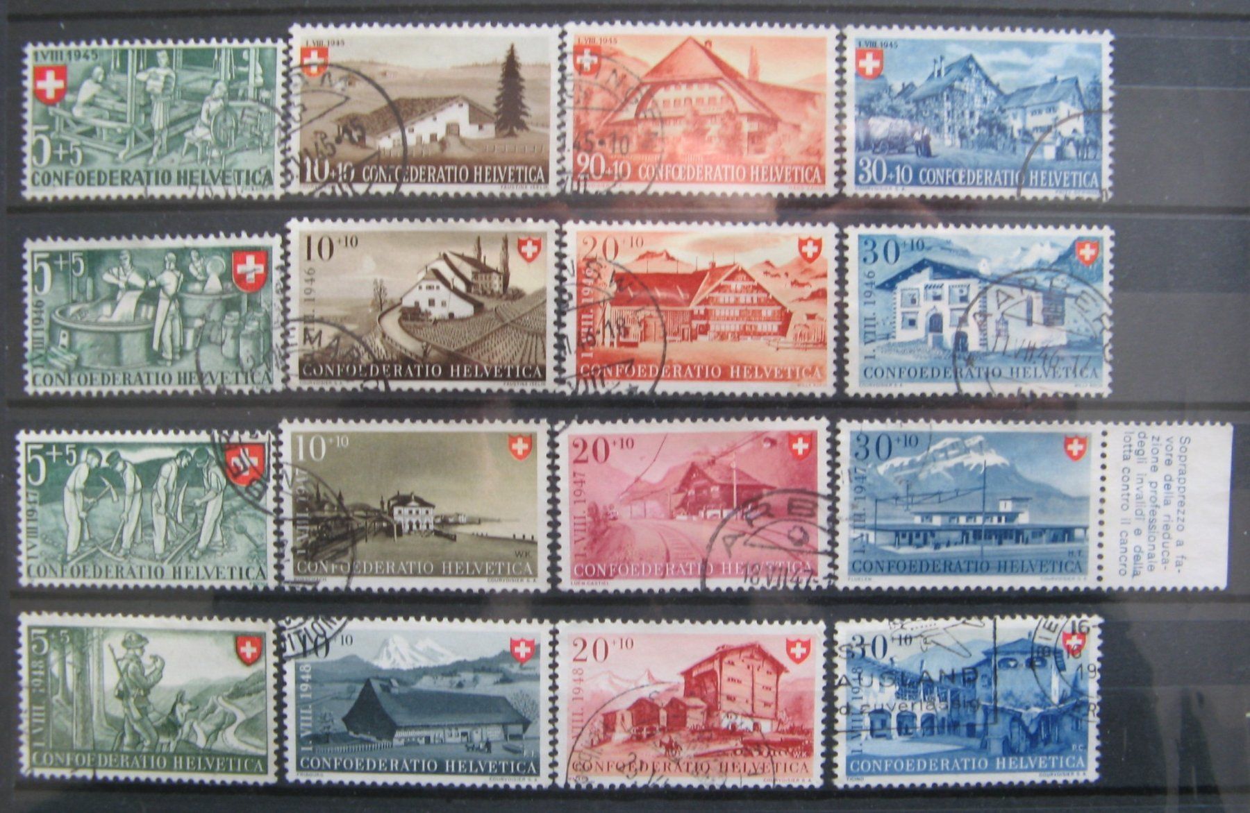 Alle Briefmarken: PP ab Anfang bis 1956 gestempelt – Gebraucht aus Frauenfeld von Interessent1 1
