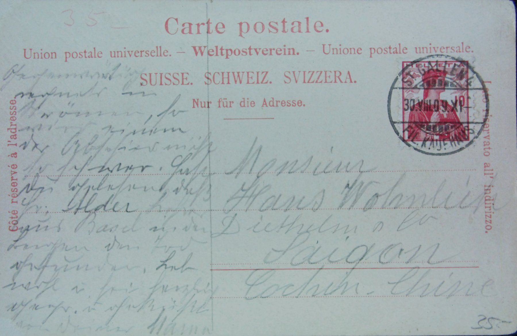 Cartoline postali: Iseltwald am Brienzersee  -  antike Postkarte  -  1909 – Usato da Röthenbach i. E. venduto da Heureka5 1