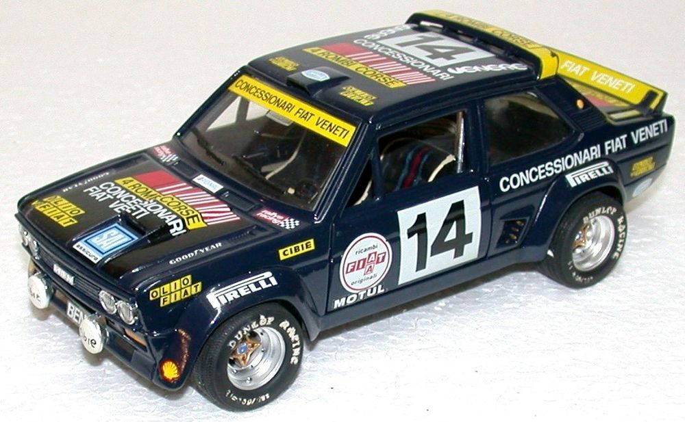 RVQ30 Voiture Rallye 1/24 SALVAT Models : FIAT 124 Abarth Spider 1974 #2 Pinto