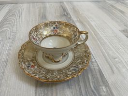 Bavaria Edelstein Porzellan Mokka Tasse antik