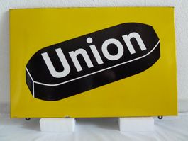 Orig. Union - Schild 50er Jahre plus Orig. Zettelhalter
