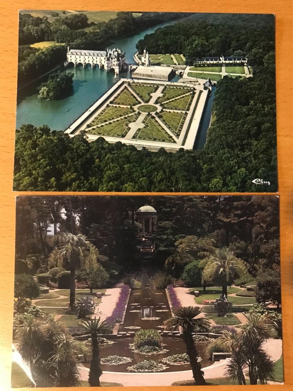 Cartoline postali: 2x Postkarten Schlossgärten Frankreich – Usato da Luzern venduto da mey_s13
