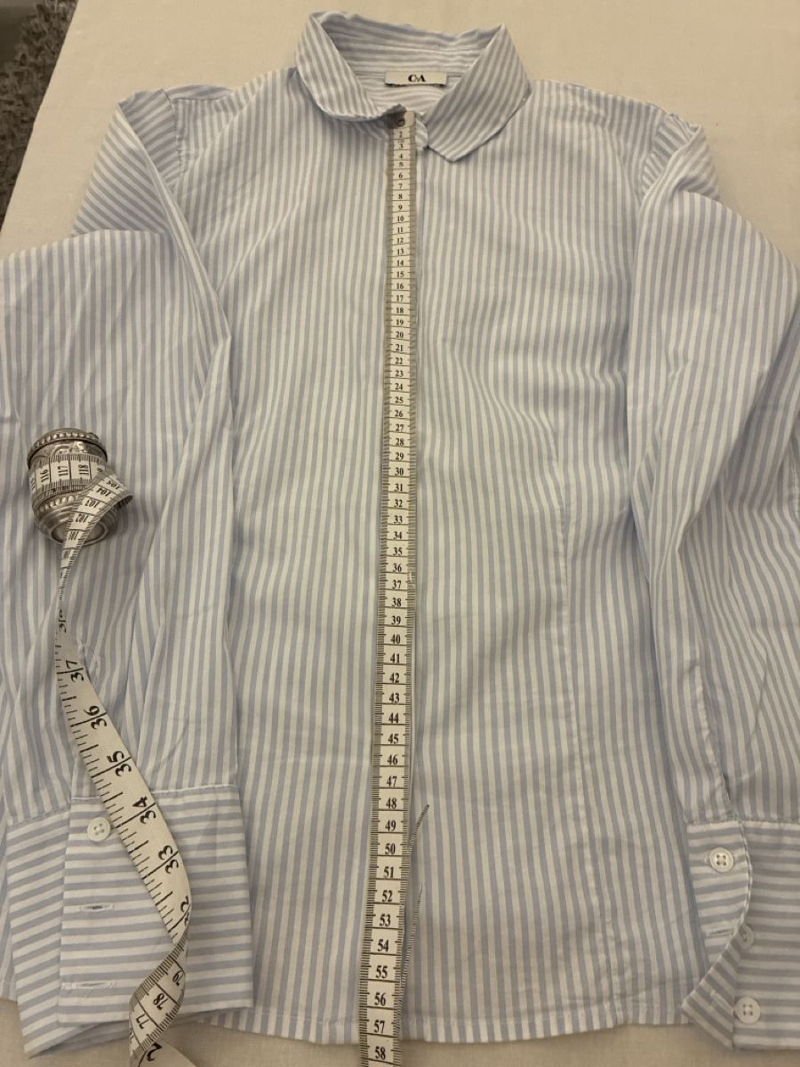 C&A Camicette: Sommer Bluse C&A gestreift, hellblau/weiss, Grösse 38 – Nuovo (secondo la descrizione) da Bäretswil venduto da Viechel 3